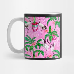 Cranes and palms chinoiserie Mug